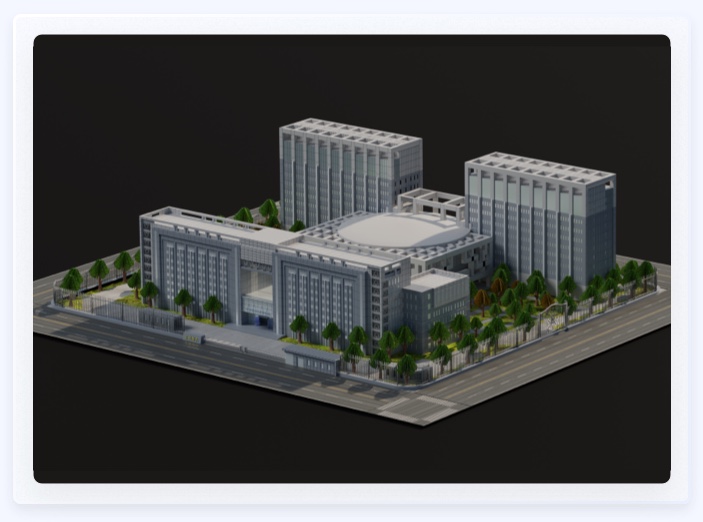 c4d園區建模案例