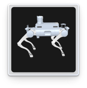 數字孿生UI展示：機器狗行走姿態3D模型與實時數據同步